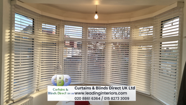 Wooden Venetian blinds -Bay window